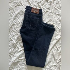 PRVCY Women's Dark Wash Premium Boot Cut Jeans Size 26 Low Rise Cotton Blend